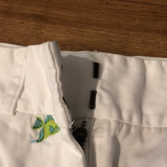 Super cute JCrew embroidered fish pants size 4 - Picture 3 of 5